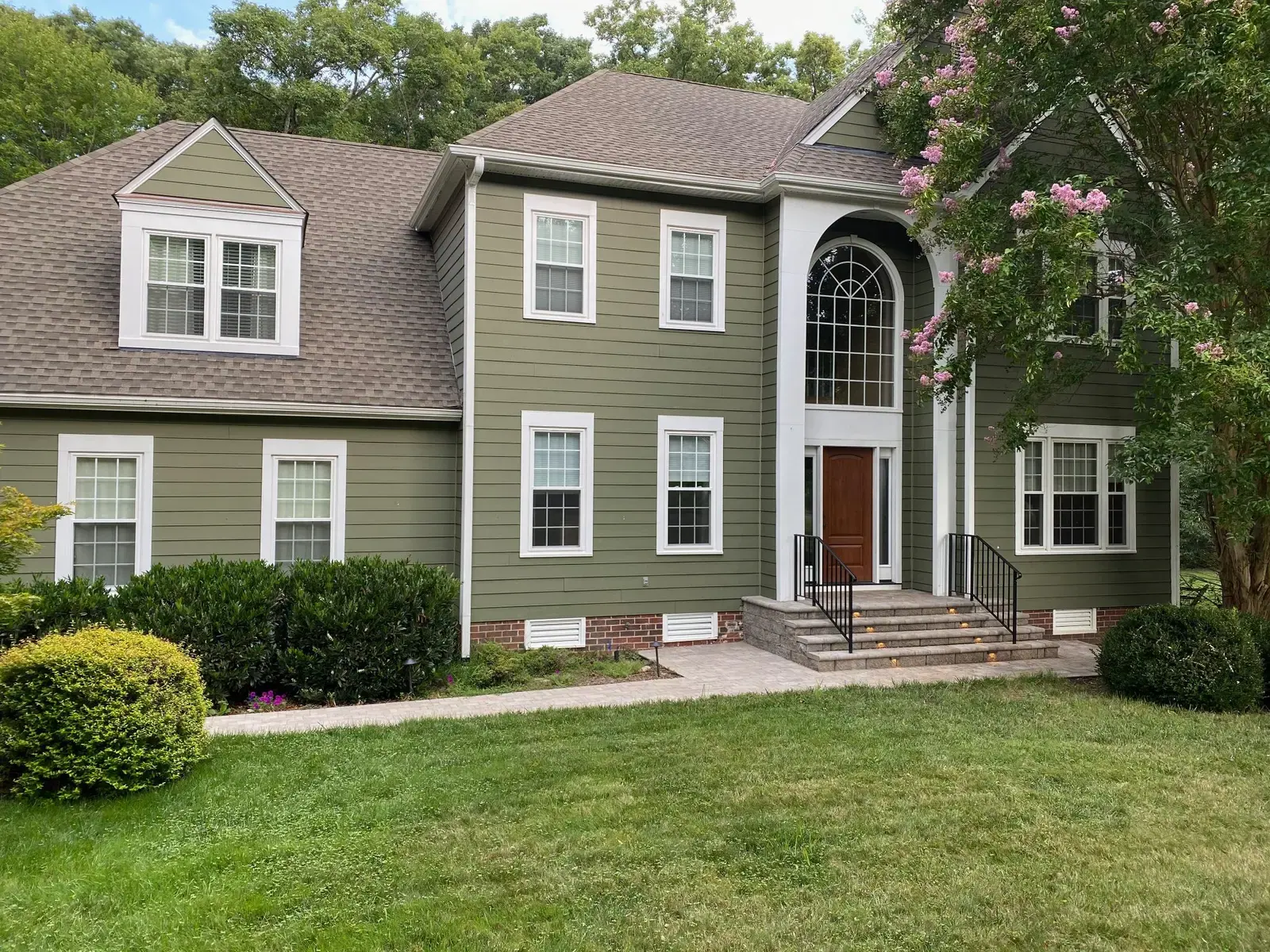 Front entrance and landscaped approach