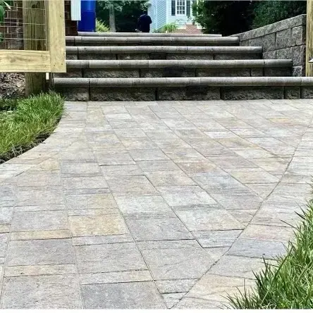 Paver approach to the entrance steps