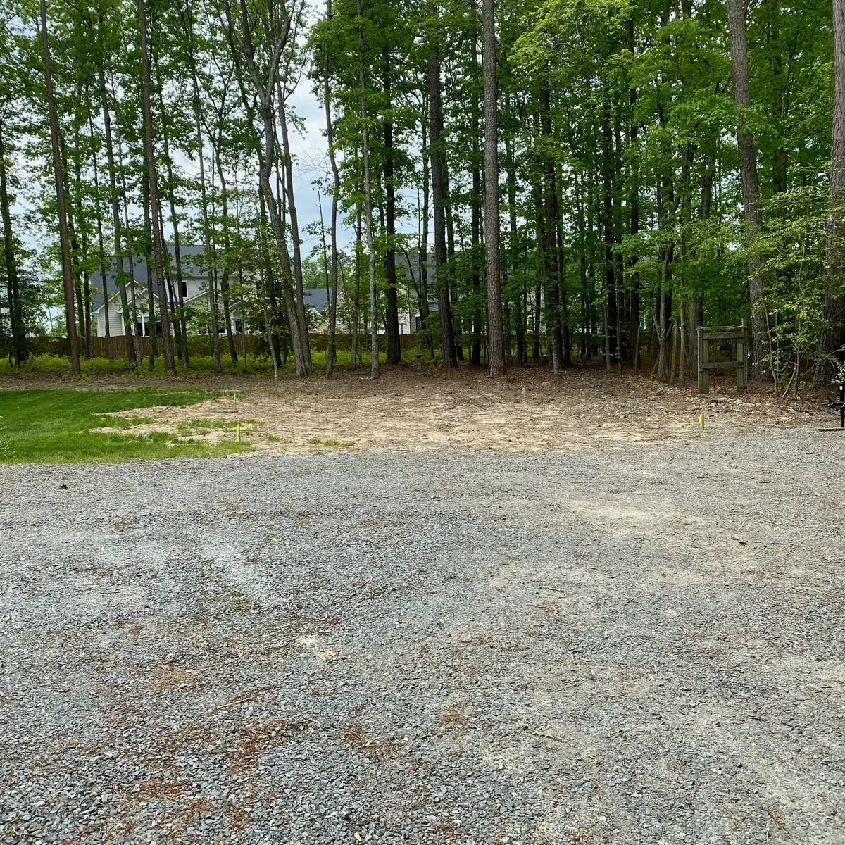 Preparing for Construction: Graded and prepared site awaiting construction