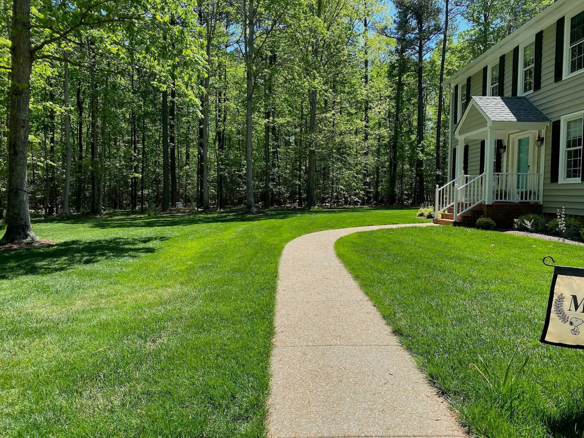 Finished Hames lawn and walkway